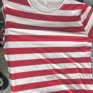 Red and White Striped T-Shirt